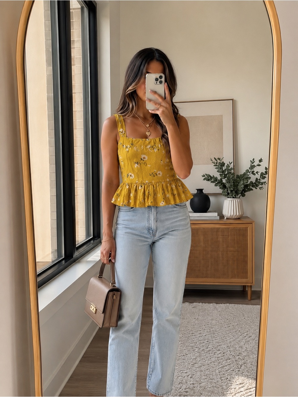 La Hearts Sunny Yellow Floral Top